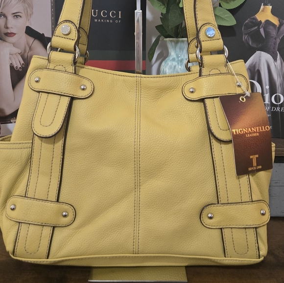 Tignanello Yellow Shoulder Bag - Picture 2 of 12